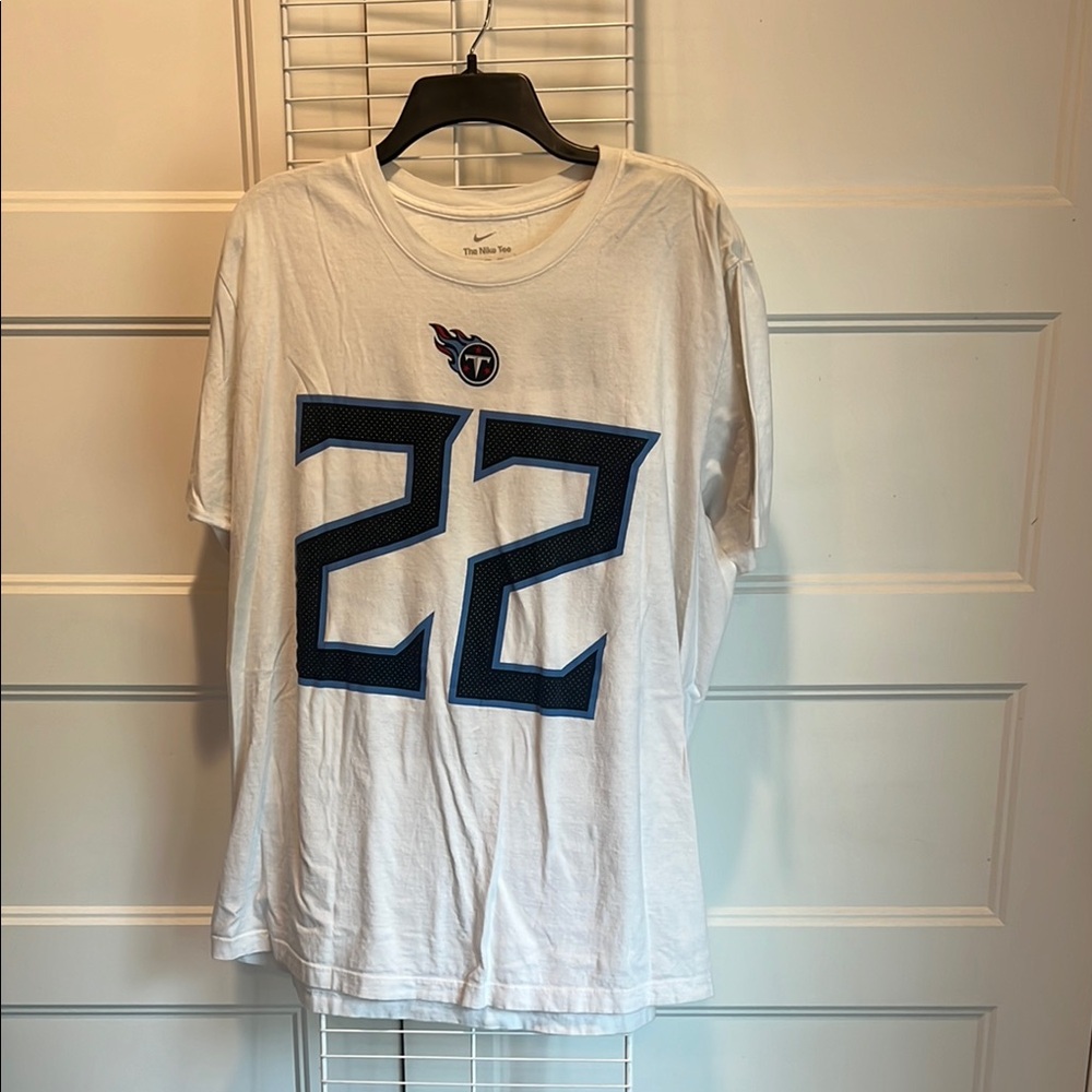 Nike White and Blue Jersey Shirt
